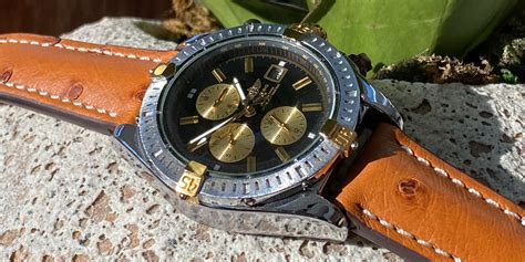 breitling brown strap watch|replacement breitling strap.